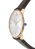 Movado Ultra Slim White Dial Brown Leather Strap Watch For Men - 0607089 Authentic Buy Shop Now