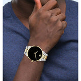 Movado Museum Classic Black Dial Two Tone Steel Strap Watch for Men - 0607200 Authentic Buy Shop Now