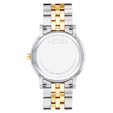 Movado Museum Classic Black Dial Two Tone Steel Strap Watch for Men - 0607200 Authentic Buy Shop Now