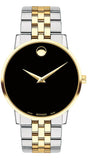 Movado Museum Classic Black Dial Two Tone Steel Strap Watch for Men - 0607200 Authentic Buy Shop Now