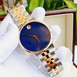 Movado Museum Classic Blue Dial Two Tone Steel Strap Watch for Men - 0607267 Authentic Buy Shop Now