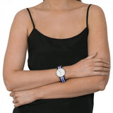 Daniel Wellington Classic Trinity White Dial Three Tone Nylon Strap Watch For Women - 0609DW Authentic Buy Shop Now