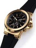 Michael Kors Dylan Chronograph Black Dial Black Rubber Strap Watch for Men - MK8445 Authentic Buy Shop Now