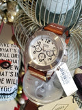 Fossil Modern Machine White Dial Brown Leather Strap Watch for Men - FS4929 Authentic Buy Shop Now
