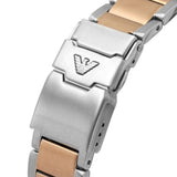 Emporio Armani Diver Quartz Brown Dial Two Tone Steel Strap Watch For Men - AR11340 Authentic Buy Shop Now