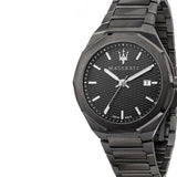 Maserati Stile Quartz Black Dial Black Steel Strap Watch For Men - R8853142001 Authentic Buy Shop Now