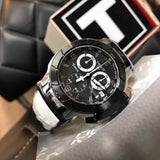 Tissot T Race Chronograph Black Dial White Rubber Strap Watch for Men - T048.417.27.057.05 Authentic Buy Shop Now
