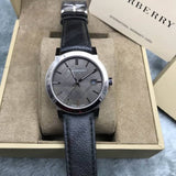 Burberry The City Grey Dial Black Leather Strap Watch for Men - BU9030 Authentic Buy Shop Now