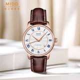 Mido Baroncelli III Automatic Silver Dial Brown Leather Strap Watch For Men - M8600.2.21.8 Authentic Buy Shop Now