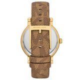 Michael Kors Quartz Gold Dial Brown Leather Strap Watch For Women - MKO1026 Authentic Buy Shop Now