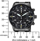 Citizen Sports Eco Drive Black Dial Black Steel Strap Watch For Men - CA0695-84E Authentic Buy Shop Now
