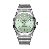 Breitling Chronomat Automatic 36 Green Dial Silver Steel Strap Watch for Women - A10380101L1A1 Authentic Buy Shop Now