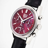 Tag Heuer Carrera Automatic Chronograph Red Dial Black Leather Strap Watch for Men - CBK221G.FC6479 Authentic Buy Shop Now