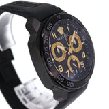 Versace Dylos Chronograph Black Dial Black Rubber Strap Watch for Men - VQC020015 Authentic Buy Shop Now