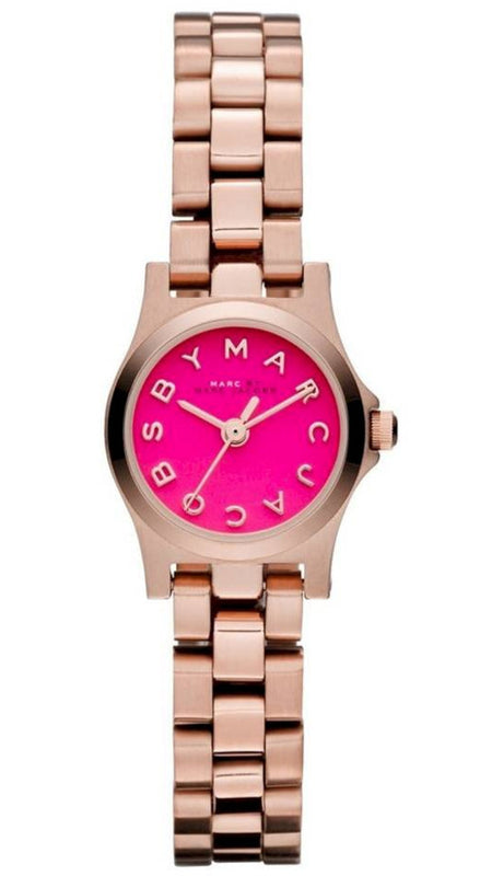 Marc Jacobs Henry Dinky Pink Dial Rose Gold Steel Strap Watch for Women - MBM3203 Authentic Buy Shop Now