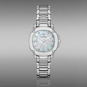 Burberry The Britain Diamonds Mother of Pearl Dial Silver Steel Strap Watch for Women - BBY1804 Authentic Buy Shop Now