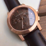 Burberry The City Grey Dial Brown Leather Strap Unisex Watch - BU9755 Authentic Buy Shop Now
