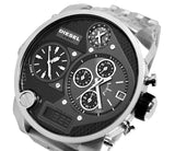 Diesel Mr Daddy 1.0 Black Dial Stainless Steel Stainless Watch For Men - DZ7221 Authentic Buy Shop Now