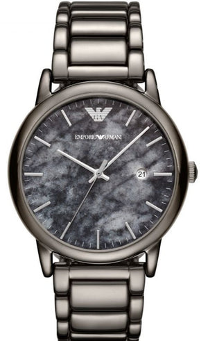 Emporio Armani Luigi Analog Grey Dial Grey Steel Strap Watch For Men - AR11155 Authentic Buy Shop Now