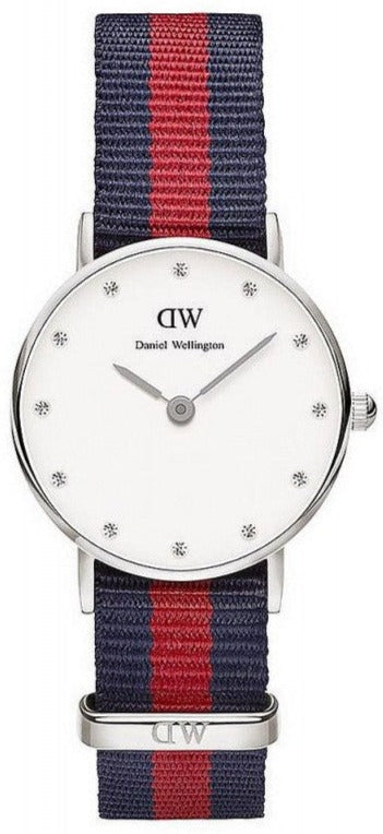 Daniel Wellington Classy Oxford White Dial Two Tone Nylon Strap Watch For Women - DW00100072 Authentic Buy Shop Now