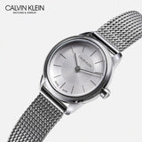 Calvin Klein Minimal White Dial Silver Mesh Bracelet Watch for Women - K3M23126 Authentic Buy Shop Now