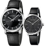 Calvin Klein Even Black Dial Black Leather Strap Watch for Women - K7B231C1 Authentic Buy Shop Now