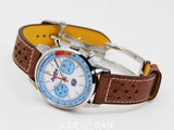 Breitling Top Time Deus Limited Edition White Dial Brown Leather Strap Watch for Men - A233112A1A1X1 Authentic Buy Shop Now