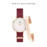 Daniel Wellington Roselyn 3A Petite White Dial Red NATO Strap Watch For Women - DW00100293 Authentic Buy Shop Now