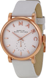Marc Jacobs Baker White Dial White Leather Strap Watch for Women - MBM1283 Authentic Buy Shop Now