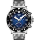 Tissot Seastar 1000 Chronograph Blue Dial Silver Mesh Bracelet Watch For Men - T120.417.11.041.02 Authentic Buy Shop Now