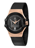 Maserati Potenza Black Mesh Bracelet Black Dial Watch For Men - R8853108010 Authentic Buy Shop Now