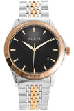 Gucci G Timeless Black Dial Two Tone Steel Strap Watch For Men - YA126410 Authentic Buy Shop Now