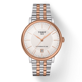 Tissot Carson Premium Powermatic 80 White Dial Two Tone Steel Strap Watch For Men - T122.407.22.031.01 Authentic Buy Shop Now