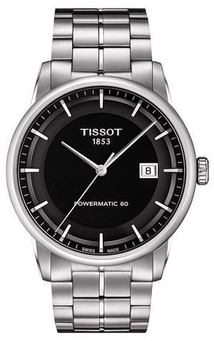 Tissot Luxury Powermatic 80 Black Dial Silver Steel Strap Watch For Men - T086.407.11.051.00 Authentic Buy Shop Now