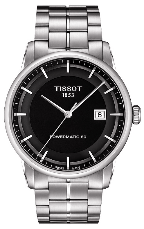 Tissot Luxury Powermatic 80 Black Dial Silver Steel Strap Watch For Men - T086.407.11.051.00 Authentic Buy Shop Now