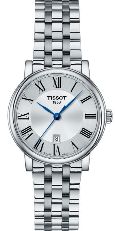 Tissot Carson Premium Lady Silver Dial Silver Steel Strap Watch For Women - T122.210.11.033.00 Authentic Buy Shop Now