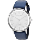 Emporio Armani Renato White DIal Blue Leather Strap Watch For Men - AR11119 Authentic Buy Shop Now
