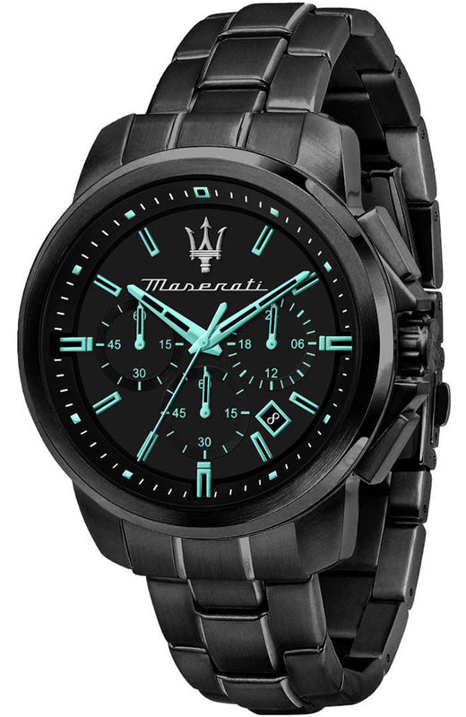 Maserati Successo Aqua Edition Black Dial Stainless Steel Strap Watch For Men - R8873644003 Authentic Buy Shop Now