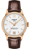 Tissot Chemin Des Tourelles Powermatic 80 Lady Silver Dial Brown Leather Strap Watch For Women - T099.207.36.037.00 Authentic Buy Shop Now