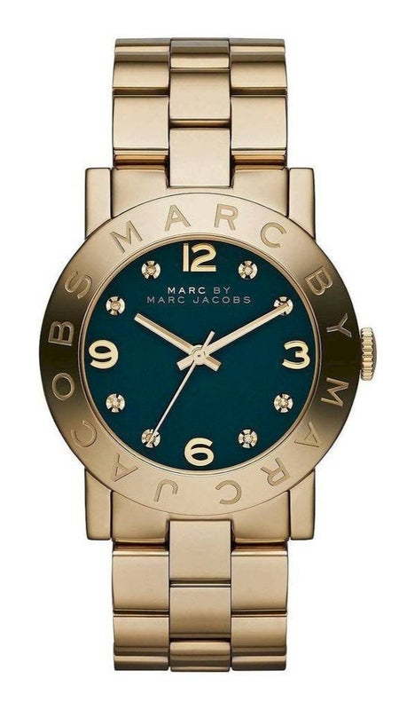 Marc Jacobs Amy Green Dial Gold Steel Strap Watch for Women - MBM8619 Authentic Buy Shop Now