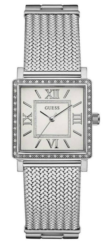 Guess Highline White Dial Silver Mesh Bracelet Watch For Women - W0826L1 Authentic Buy Shop Now