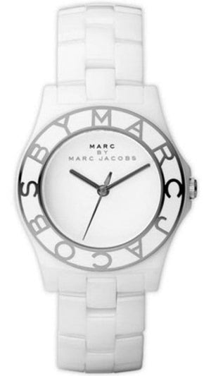 Marc Jacobs Marc White Dial White Ceramic Strap Watch for Women - MBM9500 Authentic Buy Shop Now