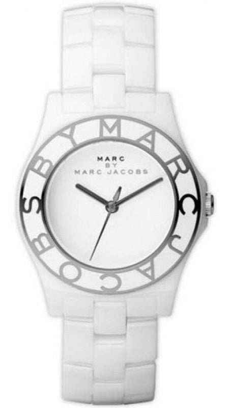 Marc Jacobs Marc White Dial White Ceramic Strap Watch for Women - MBM9500 Authentic Buy Shop Now