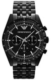 Emporio Armani Tazio Chronograph Black Dial Black Steel Strap Watch For Men - AR5989 Authentic Buy Shop Now