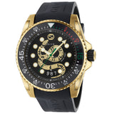 Gucci Dive Quartz Black Dial Black Rubber Strap Watch For Men - YA136219 Authentic Buy Shop Now