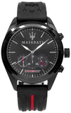 Maserati Traguardo Chronograph Black Dial Black Rubber Strap Watch For Men - R8871612004 Authentic Buy Shop Now