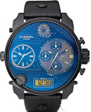 Diesel Big Daddy Blue Dial Black Leather Strap Watch For Men - DZ7127 Authentic Buy Shop Now