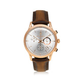 Maserati Ricordo Chronograph Silver Dial Brown Leather Strap Watch For Men - R8871633002 Authentic Buy Shop Now