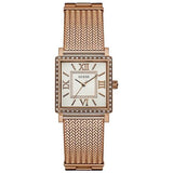 Guess Highline Off White Dial Rose Gold Stainless Steel Mesh Strap Watch For Women - W0826L3 Authentic Buy Shop Now