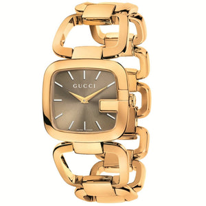 Gucci G Gucci Sunbrushed Brown Dial Rose Gold Steel Strap Watch For Women - YA125511 Authentic Buy Shop Now